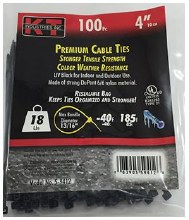 4" ULTRA LIGHT DUTY, UV BLACK,