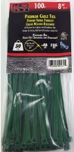 8" GREEN STANDARD DUTY, 100/PK