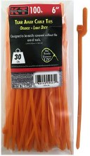 6" TEAR AWAY ORANGE CABLE TIE