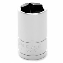 5/8" x 1/2" DR SHALLOW CHROME SOCKET 6PT