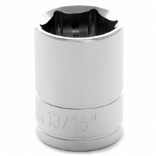 13/16"x1/2" DR SHALLOW CHROME SOCKET 6PT