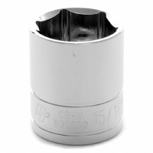 15/16"x1/2" DR SHALLOW CHROME SOCKET 6PT
