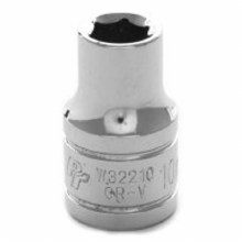 10MM x 1/2" DR SHALLOW CHROME SOCKET 6PT