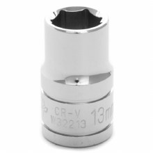 13MM x 1/2" DR SHALLOW CHROME SOCKET 6PT