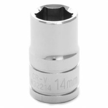 14MM x 1/2" DR SHALLOW CHROME SOCKET 6PT