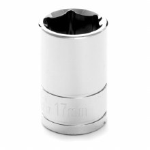 17MM x 1/2" DR SHALLOW CHROME SOCKET 6PT