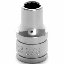 3/8" x 1/2" DR SHALLOW CHROME SOCKET 12PT