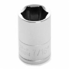 7/16" x 1/4" DR SHALLOW CHROME SOCKET 6PT