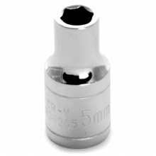 5MM x 1/4" DR SHALLOW CHROME SOCKET 6PT