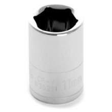 11MM x 1/4" DR SHALLOW CHROME SOCKET 6PT