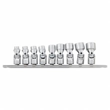 9PC 1/4" DR METRIC FLEX SOCKET SET