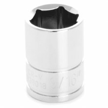 9/16" x 3/8" DR SHALLOW CHROME SOCKET 6PT