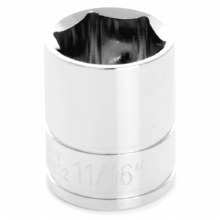 11/16"x3/8" DR SHALLOW CHROME SOCKET 6PT