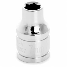 8MM x 3/8" DR SH CHR SKT 6PT