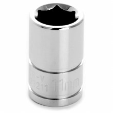 11MM x 3/8" DR SHALLOW CHROME SOCKET 6PT