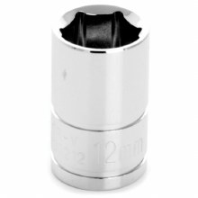 12MM x 3/8" DR SHALLOW CHROME SOCKET 6PT