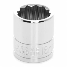 18MM x 3/8" DR SHALLOW CHROME SOCKET 12PT