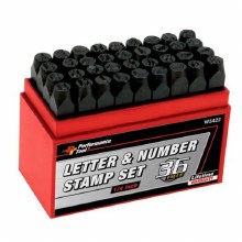1/4" LETTER/NUMBER STAMP 36PC