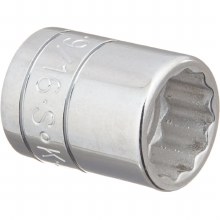 Socket Chrm 3/8Dr St 12PT 9/16