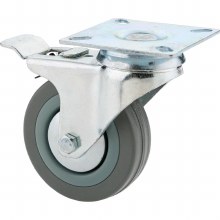 3" GRAY RUBBR SWIVL PLT MONT