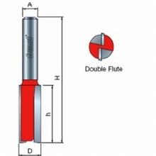 TWO FLUTE STRAIGHT BIT