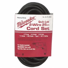 25' QUICK-LOCK CORD, 2 PRONG