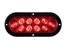 6" OVL LED RED LIGHT STL-78RB