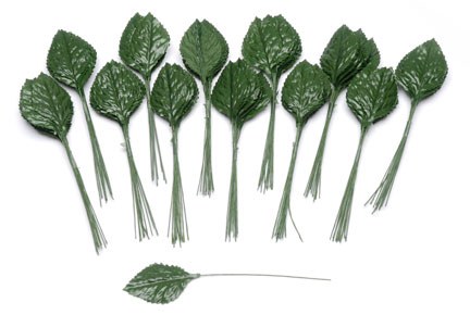 2" Single Rose Leaf Green Decoration 144