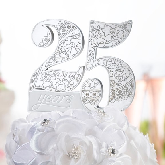 25th Anniversary Cake Pick