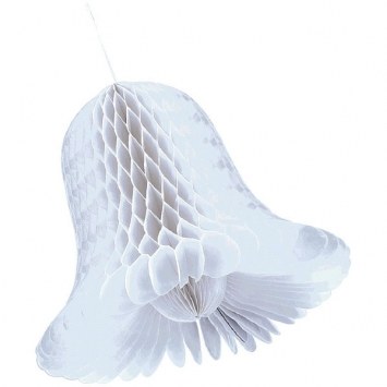 Wedding Decoration Bridal Bells White 9"