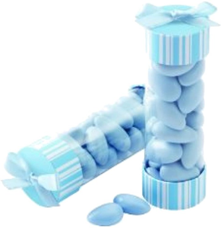 Cylinder Favor Kits Blue and White - Boy Baby Shower 20 Count