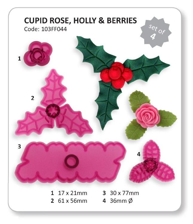 JEM Cupid Rose Holly & Berries