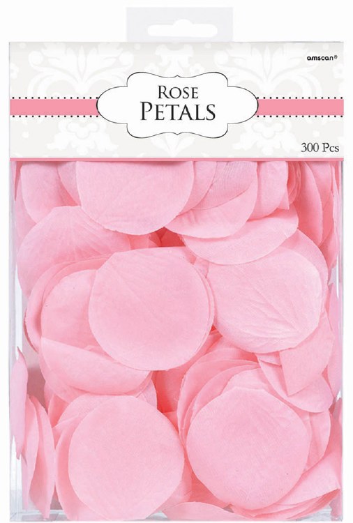 Fake Rose Flower Petals 300 Count Pink