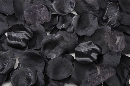 Fake Rose Petals Black 100 Count