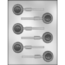 1.5" Sunflower Lollipop Chocolate Candy Mold (6)