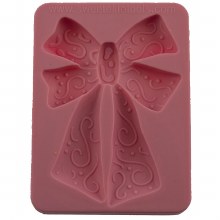 Bow with Swirls Silicone Mold