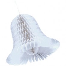 Wedding Decoration Bridal Bells White 9"