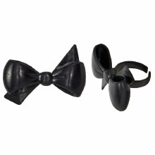 Black Bow Cupcake Rings