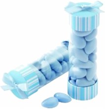 Cylinder Favor Kits Blue and White - Boy Baby Shower 20 Count