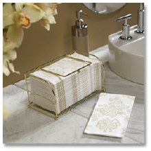 Guest Towel Basket Gold Wire