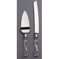 Knife & Server Set Crystal