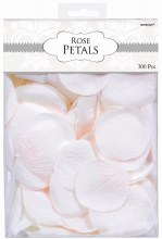 Fake Rose Flower Petals 300 Count White