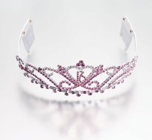 Sweet Sixteen Pink Tiara Headband and Cake Topper