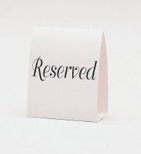 Table Number Tent Cards Reserved Table