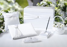 White Sash Wedding Set