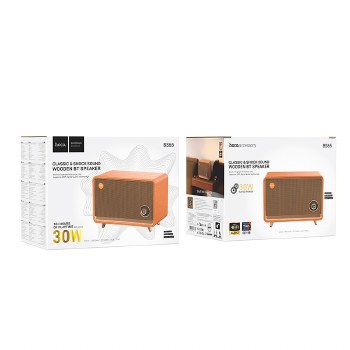 HOCO BS65 CLASSIC &amp; SHOCK SOUND WOODEN BT SPEAKER