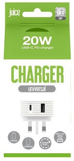 JUICE DUAL PORT MAINS FAST CHARGER 20W