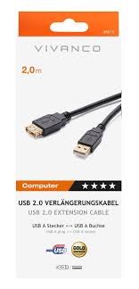 VIVANCO USB 2.0 EXTENSION 2M