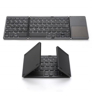 Foldable Bluetooth Keyboard With Touchpad (Windows, iOS, Android) - Smartphones, TV Box, Laptop, PC, Tablets &amp; Consoles
