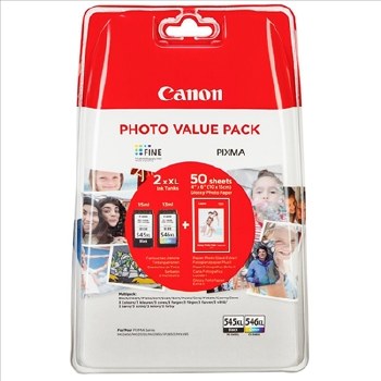 Canon PG-545XL/CL-546XL Inkjet Cartridges (2 Pack) 8286B006